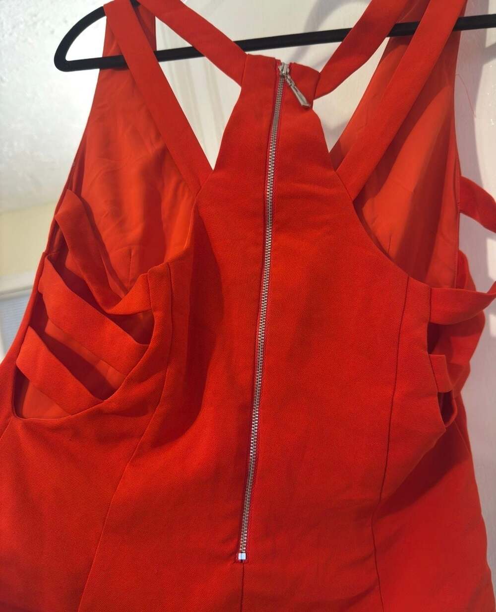 NBD x NAVEN Red Cut Out Strappy Back Bodysuit Size Large
